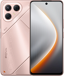 Смартфон Tecno Pova 7 5G 128Gb 8Gb розовый моноблок 3G 4G 2Sim 6.78" 1080x2460 Android 15 50Mpix 802.11 a/b/g/n/ac/ax NFC GPS GSM900/1800 Protect microSD max1024Gb