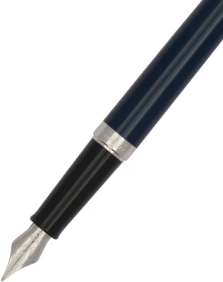 Ручка перьев. Waterman Hemisphere Colour Blocking (2202847) Blue/Black CT F сталь нержавеющая подар.кор.