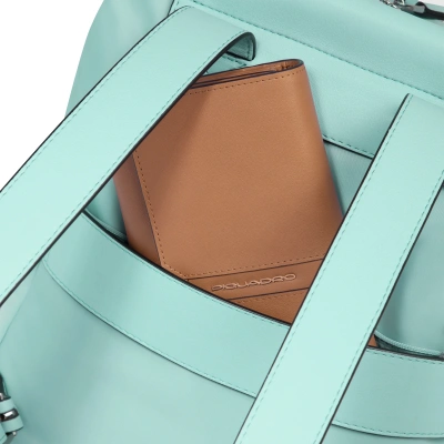 Рюкзак женский Piquadro Lyra CA5566W92T/VE мятный ткань/натур.кожа