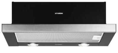 Вытяжка встраиваемая Hyundai HBH 6232 IX нержавеющая сталь/черный управление: кнопочное (1 мотор)