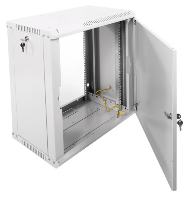 Шкаф коммутационный ЦМО ШРН-Эконом (ШРН-Э-12.500.1) настенный 12U 600x520мм пер.дв.металл 75кг серый 470мм 19.6кг 180град. 608мм