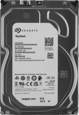 Жесткий диск Seagate SATA-III 6TB ST6000VX008 Surveillance Skyhawk 4KN (5400rpm) 256Mb 3.5"