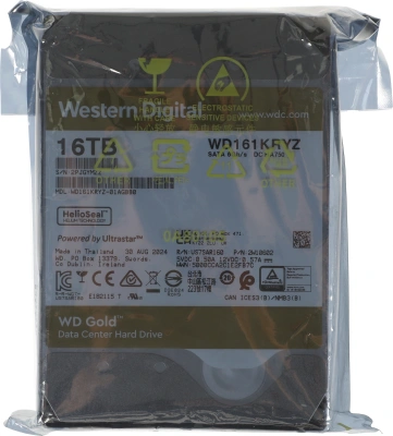 Жесткий диск WD SATA-III 16TB WD161KRYZ Server Gold 512E (7200rpm) 512Mb 3.5"