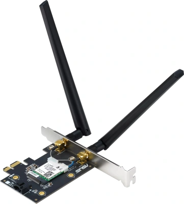 Сетевой адаптер Wi-Fi + Bluetooth Asus PCE-BE6500 BE6500 PCI Express (ант.внеш.съем) 2ант.