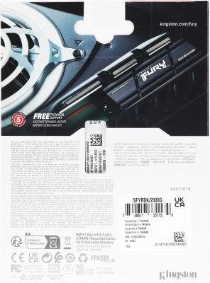 Накопитель SSD Kingston PCIe 4.0 x4 2000GB SFYRDK/2000G Fury Renegade M.2 2280