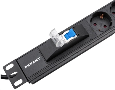 Блок распределения питания Rexant 04-0103-1 гор.размещ. 6xCEE7/4 базовые 16A CEE7/7 2м