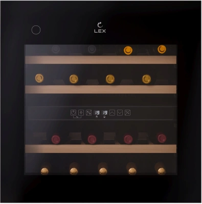 Винный шкаф Lex LWD6036BL dual zone PP 1-нокамерн. черный (CHAT500008)