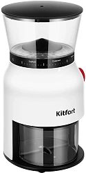 Кофемолка Kitfort КТ-7566 150Вт сист.помол.:жернова вместим.:180гр белый/черный