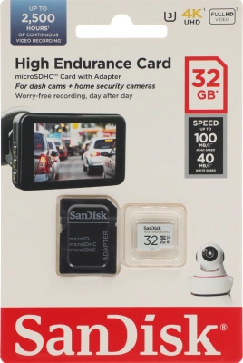 Флеш карта microSDHC 32GB Sandisk SDSQQNR-032G-GN6IA High Endurance V30 + adapter