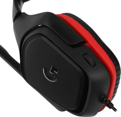 Наушники с микрофоном Logitech G331 черный/красный 2м мониторные оголовье (981-000758)