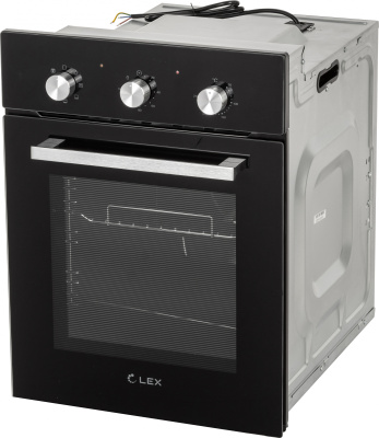 Духовой шкаф Электрический Lex EDM 4570 BL стекло черное