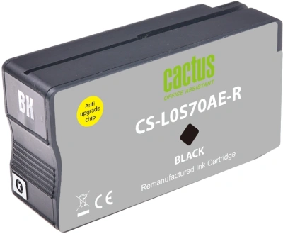 Картридж струйный Cactus CS-L0S70AE-R 953XL черный (54мл) для HP OJ Pro 7740/8210/8218/8710/8715