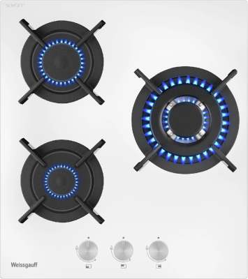 Газовая варочная поверхность Weissgauff HGG 451 WGV Nano белый