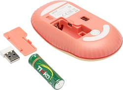 Мышь Acer OMR205 розовый/бежевый оптическая 1200dpi беспров. USB для ноутбука 3but (ZL.MCEEE.02L)