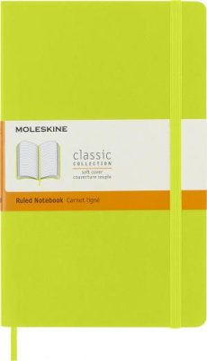 Блокнот Moleskine CLASSIC SOFT QP616C2 Large 130х210мм 192стр. линейка мягкая обложка лайм