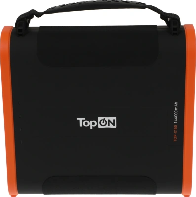 Электростанция портативная TopON TOP-X150 148000mAh 5A QC3.0/PD3.0 4xUSB солн.бат. черный/оранжевый (103764)