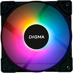 Вентилятор для корпуса Digma DFAN-FRGB1 RGB 120х120x25 черный 3-pin 4-pin (Molex) 23дБ Ret