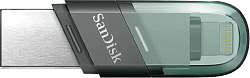 Флеш Диск Sandisk 64Gb iXpand Flip SDIX90N-064G-GN6NN USB3.1 зеленый/серебристый
