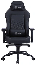 Кресло игровое Cactus CS-CHR-0112BL-M с вибромассажем черный экокожа с подголов. крестов. черный