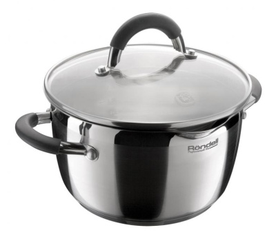 Кастрюля Rondell Flamme RDS-024 3.2л. d=20см (с крышкой) стальной