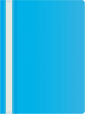 Папка-скоросшиватель Silwerhof Eco A4 прозрач.верх.лист пластик голубой 0.11/0.13