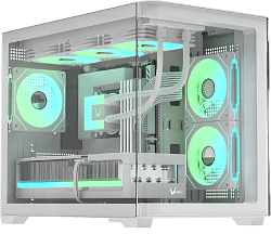 Корпус Formula Crystal U2M Floe белый без БП mATX 1xUSB3.0 audio bott PSU