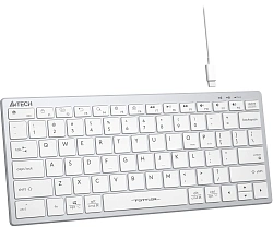 Клавиатура A4Tech FX51 белый USB slim (FX51 WHITE) кабель 1.5м