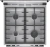 Плита Комбинированная Gorenje GKS6C70XF нержавеющая сталь (стеклянная крышка) реш.чугун