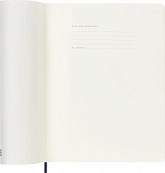 Еженедельник Moleskine CLASSIC SOFT WKNT XL 190х250мм 144стр. мягкая обложка синий сапфир