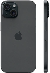 Смартфон Apple A3090 iPhone 15 128Gb черный моноблок 3G 4G 1Sim 6.1" 1179x2556 iOS 17 48Mpix 802.11 a/b/g/n/ac/ax NFC GPS GSM900/1800 Protect