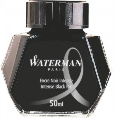 Флакон с чернилами Waterman (CWS0110710) Intense Black чернила 50мл для ручек перьевых