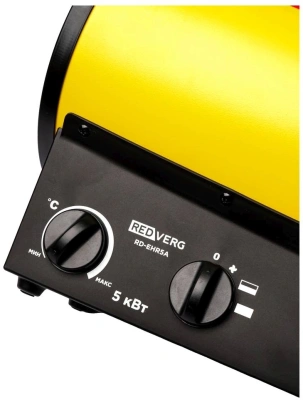 Тепловая пушка электрическая RedVerg RD-EHR5A/380 5000Вт желтый/черный