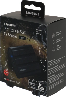 Накопитель SSD Samsung Original USB-C 2Tb MU-PE2T0S/WW Shield T7 1.8" черный
