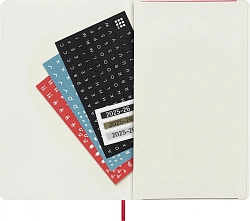 Еженедельник Moleskine ACADEMIC SOFT WKNT Large 130х210мм датир.18мес 208стр. мягкая обложка красный