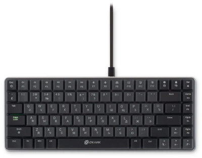 Клавиатура Оклик K615X механическая серый/серебристый USB slim Multimedia for gamer LED (1934413)