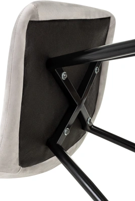 Стул для дома Бюрократ CH-K1_4 комплект 4шт св.серый Holland 09 металл черный на ножках (CH-K1_1/HL09_4)