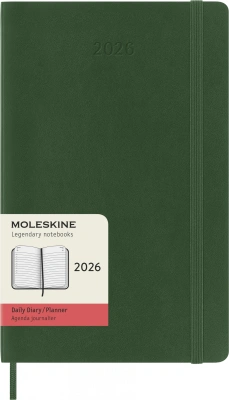 Ежедневник Moleskine CLASSIC SOFT Large 130х210мм датир. 400стр. линейка мягкая обложка зеленый