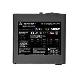 Блок питания Thermaltake ATX 500W Smart RGB 500 80+ white (20+4pin) APFC 120mm fan color LED 6xSATA RTL