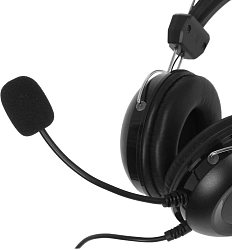Наушники с микрофоном A4Tech HU-35 черный 2м накладные USB оголовье