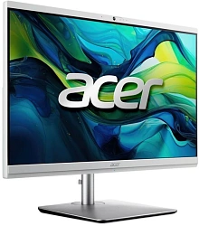 Моноблок Acer Aspire C24-195ES 23.8" Full HD Core Ultra 5 125U (1.3) 16Gb SSD512Gb Graphics CR Eshell GbitEth WiFi BT 65W клавиатура мышь Cam серебристый 1920x1080