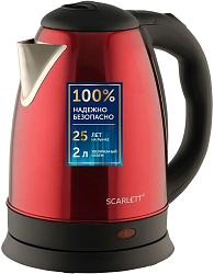 Чайник электрический Scarlett SC-EK21S76 2л. 1800Вт красный корпус: металл