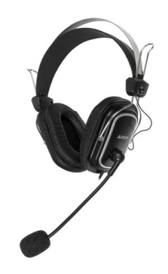 Наушники с микрофоном A4Tech HS-50 черный 2.5м мониторные оголовье