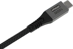 Кабель Premier 100W/4K 60HZ/20GBS USB Type-C (m)-USB Type-C (m) 1м черный
