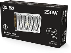 Блок питания Gauss 202002250 встраив. для лен.светод. черный