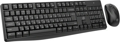 Клавиатура + мышь Оклик S260W клав:черный мышь:черный USB беспроводная Multimedia (2066170)