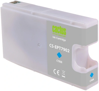 Картридж струйный Cactus CS-EPT7902 79XL голубой (24мл) для Epson WorkForce WF-4630 Pro/WF-4640 Pro/WF-5110 Pro