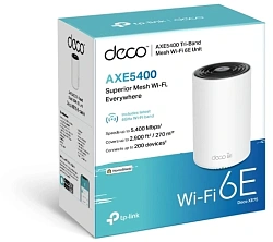 Бесшовный Mesh роутер TP-Link Deco XE75 (DECO XE75(1-PACK)) AXE5400 10/100/1000BASE-TX белый