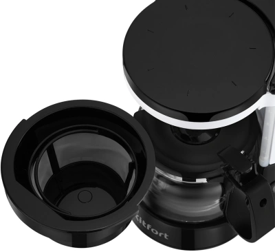 Кофеварка капельная Kitfort КТ-7486 550Вт черный/белый