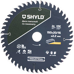 Диск пильный по лам./ДСП Shyld 20460 d=150мм d(посад.)=20мм (торцовочные пилы)