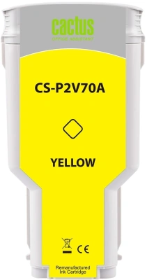 Картридж струйный Cactus CS-P2V70A №730 желтый (300мл) для HP Designjet T1600/1700/2600